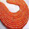 Devgemsandjewels Full 13 Inch X 5 Strand Orange Carnelian 3-3.5mm Approx Faceted rondelle Beads. view 2