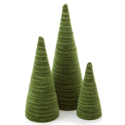 Olive Green Velvet Trees Set of 3, Woodland Nursery Bookshelf, Modern Valentine Tabletop, Holiday Dining Table, Elegant Mantel Dcor, Handcrafted Gift for (Olive)