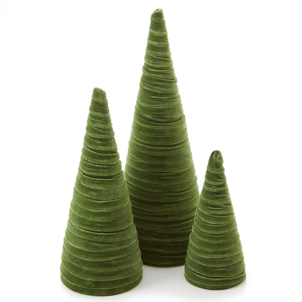 Olive Green Velvet Trees Set of 3, Woodland Nursery Bookshelf, Modern Valentine Tabletop, Holiday Dining Table, Elegant Mantel Dcor, Handcrafted Gift for (Olive)
