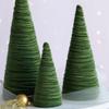 Olive Green Velvet Trees Set of 3, Woodland Nursery Bookshelf, Modern Valentine Tabletop, Holiday Dining Table, Elegant Mantel Dcor, Handcrafted Gift for (Olive) view 4