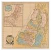 Antiguos Maps - Elegant Map of Canaan or HOLY Land Circa 1760 - Measures 18 in x 24 in (457 mm x 610 mm) view 1