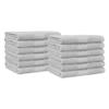 Amazon Basics Highly Absorbent Cotton Washcloths for Bathroom, Machine Washable, Fade-Resistant, 12 x 12 inches, Gray, 12-Pack view 1