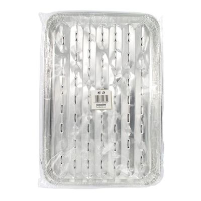 Fackelmann 24332 5 Aluminium Foil Trays, Aluminium, Silver, 34.5 x 23 x 2 cm