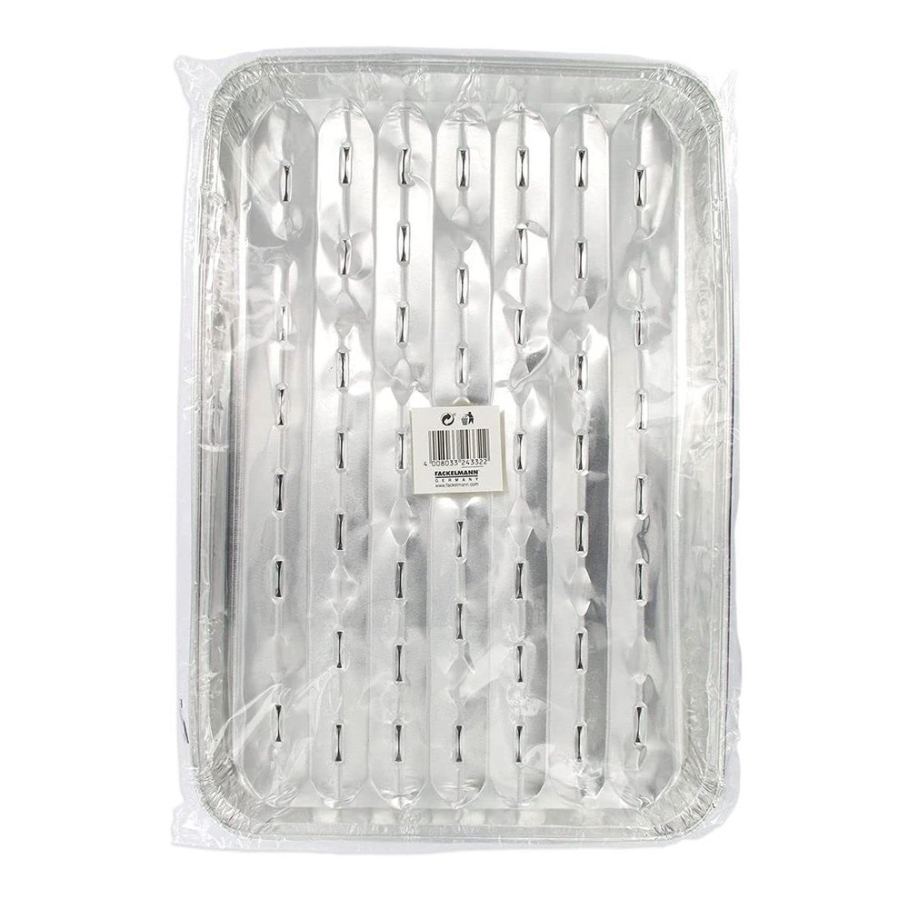 Fackelmann 24332 5 Aluminium Foil Trays, Aluminium, Silver, 34.5 x 23 x 2 cm