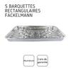 Fackelmann 24332 5 Aluminium Foil Trays, Aluminium, Silver, 34.5 x 23 x 2 cm view 4