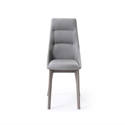 Whiteline Modern Living Siena Dining Chair Elegant Design Durable Craftsmanship Ergonomic Comfort Versatile Style for Modern and Traditional Settings Ideal for Dining Rooms (Grey/Oak)