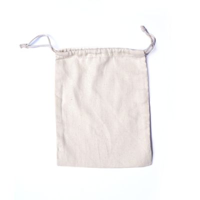 8"x12" COTTON DOUBLE DRAWSTRING MUSLIN BAGS (Natural Color)-12 count pack