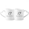 17 Years Old Girl Age Young Couple Mugs Ceramic Lover Cups Heart Handle 12oz Gift view 1