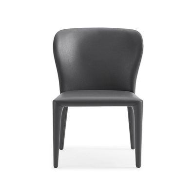 Whiteline Modern Living Hazel Dining Chair, Fully Upholstered, Grey Faux Leather BIX-HS051616