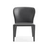 Whiteline Modern Living Hazel Dining Chair, Fully Upholstered, Grey Faux Leather BIX-HS051616 view 1