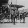 Quanah Parkers Stage Coach Ca 1890s -Street Scene With Comanche Indian Leader Quanah Parker Standing Next To His Stagecoach With And Indian Driver And Appears To Be Indian Child In Coach Poster Print view 1