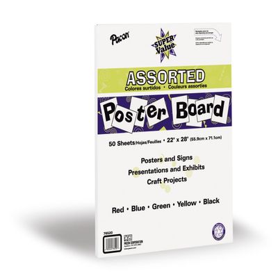 Pacon Super Value Assorted Color Poster Board