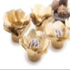 Handmade Fabric Truffle Cups | Truffle Liners | Truffle Wrappers | Fominhas | Candy cups | Forminhas de Brigadeiro | candy liners - Pack of 20 - Truffilio (Fabric, Camellia Gold) view 1
