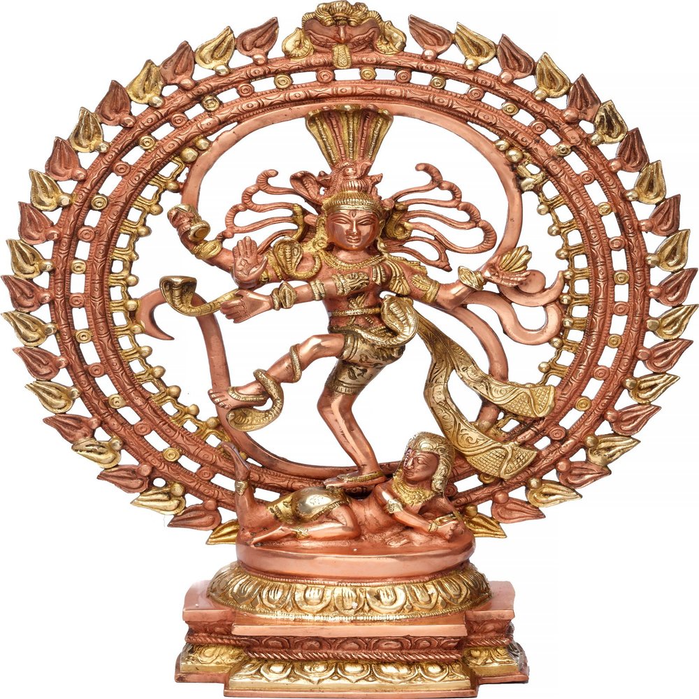 Exoticindia ZDL96-antique-copper-gold Nataraja, Antique Copper Gold