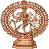 Exoticindia ZDL96-antique-copper-gold Nataraja, Antique Copper Gold view 1
