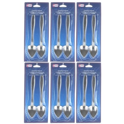 12 Pc Grapefruit Spoon Set Steel Serated Edge Flatware Heavy Duty Cirtus Fruit