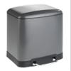 Wenko Studio Easy Pedal Bin Grey with Soft Close Capacity 6 L, Steel, Gray, Medium view 1