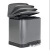 Wenko Studio Easy Pedal Bin Grey with Soft Close Capacity 6 L, Steel, Gray, Medium view 2