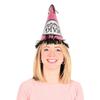 Beistle S60619AZ6 Fringed Foil Birthday Diva Party Hats, 12.5", Pink/Black/White view 2
