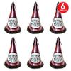 Beistle S60619AZ6 Fringed Foil Birthday Diva Party Hats, 12.5", Pink/Black/White view 4