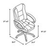 Benjara Benzara Upholstered Leatherette Office Chair, Brown, view 3