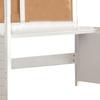 Benzara Wood Twin Loft Bed with Desk, White view 3
