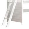 Benzara Wood Twin Loft Bed with Desk, White view 4