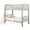 Benjara Benzara Metal Twin Bunk Bed, Gold view 1