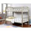 Benjara Benzara Metal Twin Bunk Bed, Gold view 2