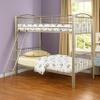 Benjara Benzara Metal Twin Bunk Bed, Gold view 3