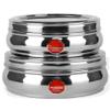 Sumeet Stainless Steel Belly Shape Flat Canisters/Puri Dabba/Storage Containers Set of 2Pcs With See Through Lid (No. 11 & No.12)(18.4cm & 20.5cm Dia) (1.5 Ltr & 2 Ltr Capacity) view 1