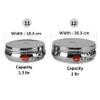 Sumeet Stainless Steel Belly Shape Flat Canisters/Puri Dabba/Storage Containers Set of 2Pcs With See Through Lid (No. 11 & No.12)(18.4cm & 20.5cm Dia) (1.5 Ltr & 2 Ltr Capacity) view 4