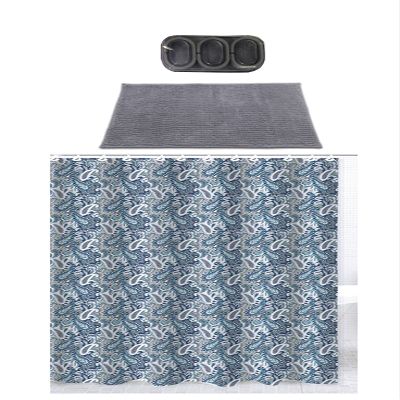 HOTEL 14pc Fab.Bath Set-Paisl, 70x70 16x24, Blue