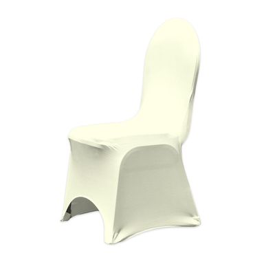 Spandex Banquet Chair Covers with Arched Front Design - Durable and Stylish Slipcovers for Wedding Receptions, Banquets, Parties, Restaurants, Special Events, and Celebrations - Ivory - 150 pcs