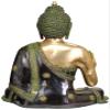 Exotic India ZDP91-black-gold-green The Stately Buddha in Dual-Tone Finish, Black/Gold/Green view 2