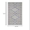 SAFAVIEH Micro-Loop Collection Runner Rug - 2'3" x 7', Light Grey & Blue, Handmade Moroccan Boho Wool, Ideal for High Traffic Areas in Living Room, Bedroom (MLP511F) view 2