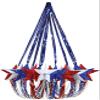 Star Chandelier - Red, White, Blue (Units per case: 6) view 1