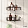 Umbra Cubiko Shower Shelf, Metal Floating Shelves with Adhesive Mounting Strips, 2-Pack, Black view 2