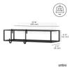 Umbra Cubiko Shower Shelf, Metal Floating Shelves with Adhesive Mounting Strips, 2-Pack, Black view 3