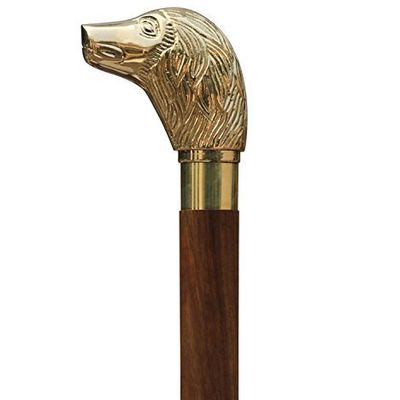 Walking Stick and Cane Durable and Sturdy 38 Inches Unique Completely Handmade Foldable Walking Stick Brass Handle Wooden Stick Vintage Look Decorative Gentleman Cane.