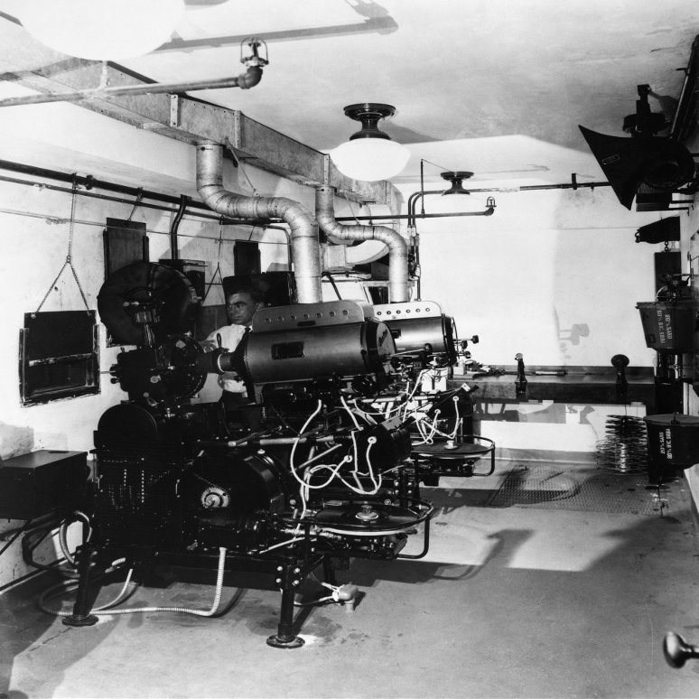 Filmmaking Sound 1926 Ninterior Of A Theatre Projection Booth With Projectors With Disc Attachments For Sound Photograph C1926 Poster Print by (18 x 24)