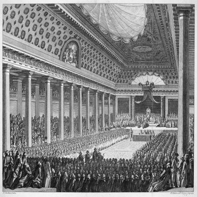 French Revolution 1789 Nking Louis Xvi Presiding At The Opening Of The Estates-General In Versailles On 5 May 1789 Contemporary Dutch Engraving Poster Print by (24 x 36)