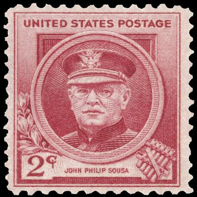 John Philip Sousa (1854-1932) Namerican Bandmaster And Composer US Commemorative Postage Stamp 1940 Poster Print by (18 x 24)