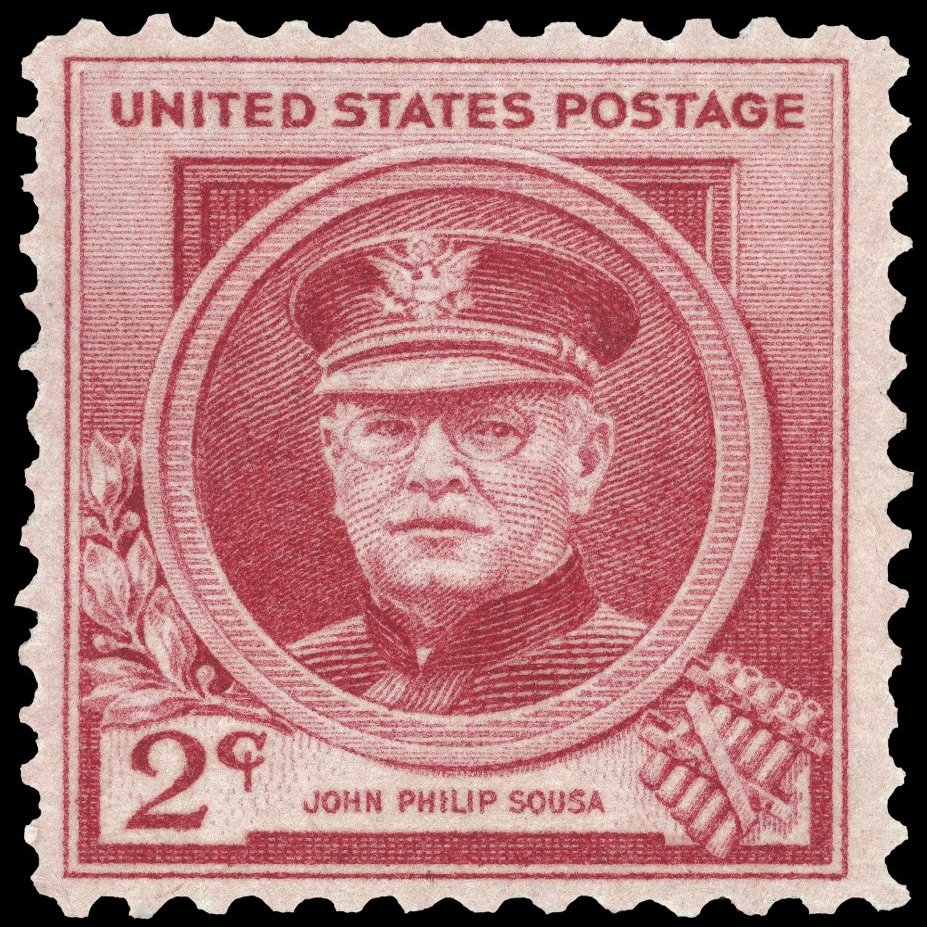 John Philip Sousa (1854-1932) Namerican Bandmaster And Composer US Commemorative Postage Stamp 1940 Poster Print by (18 x 24)