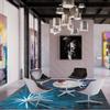 Joy Carpets First Take Sputnik Area Rug in Color Sapphire, 7'8" x 10'9" view 3