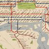 14" x 24" 1924 Map of Interborough Rapid Transit Company Railroads view 2