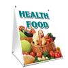 A-Frame Sidewalk Health Food Sign with Graphics On Each Side | 18" X 24" Print Size view 1