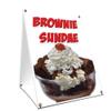 A-Frame Sidewalk Brownie Sundae Sign with Graphics On Each Side | 18" X 24" Print Size view 1