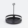 American Metalcraft SCHB8 Black Steel Condiment Rack, Square Base, 8-Inch Diameter view 1