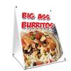 A-Frame Sidewalk Big Ass Burritos Sign with Graphics On Each Side | 18" X 24" Print Size view 1